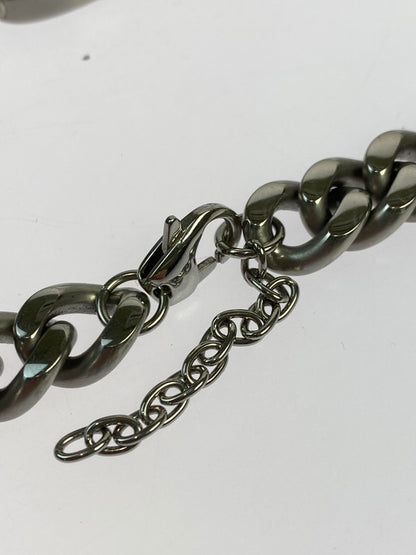 【中古品】【メンズ/レディース】 DIESEL ディーゼル STAINLESS STEAL OVAL LOGO NECKLACE DX143300DJW ステンレススチール オーバルロゴ ネックレス アクセサリー 192-250909-kk-06-min カラー：シルバー 万代Net店