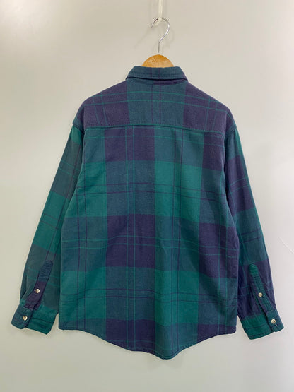 【中古品】【メンズ】 Eddie Bauer エディー・バウアー 90S CHECK LS SHIRT 90年代 チェック 長袖シャツ トップス 146-250909-jt-19-min カラー：グリーン系 万代Net店