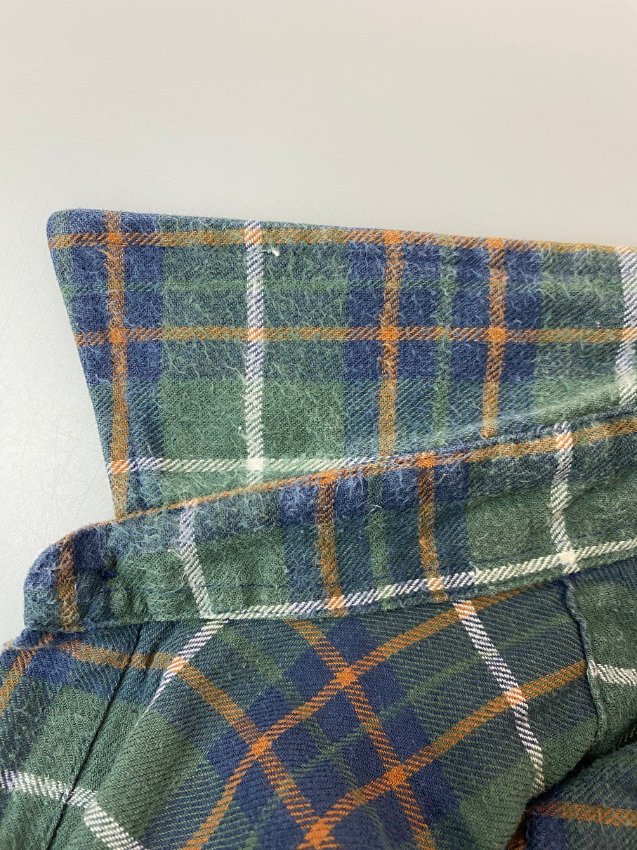 【中古品】【メンズ】 ARROW アロー SPORT WAER 80S CHECK SHIRT スポーツウエア 80年代 チェック シャツ トップス 146-250909-jt-17-min サイズ：M カラー：グリーン系 万代Net店