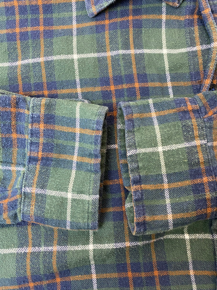 【中古品】【メンズ】 ARROW アロー SPORT WAER 80S CHECK SHIRT スポーツウエア 80年代 チェック シャツ トップス 146-250909-jt-17-min サイズ：M カラー：グリーン系 万代Net店