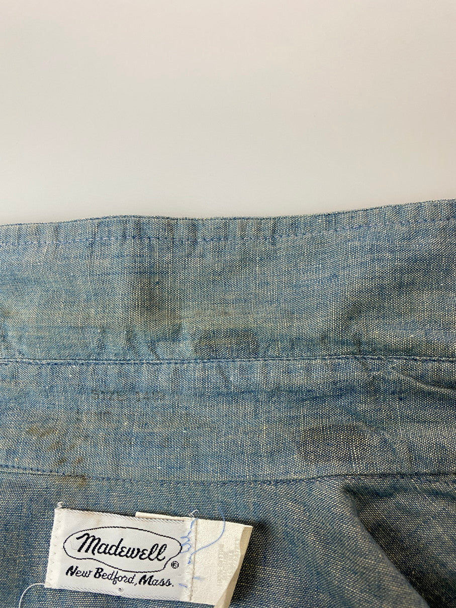 【中古品】【メンズ】 MADEWELL メイドウェル 70S LS SHIRT MILNE.I.G 長袖シャツ トップス 146-250909-jt-18-min サイズ：14 1/2 カラー：インディゴ 万代Net店