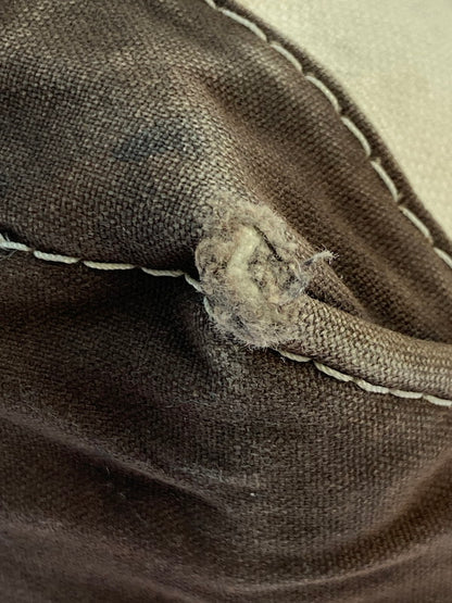 【現状渡し品】【メンズ/レディース】 L.L.Bean エルエルビーン BOAT AND TOTE90S USA製 ボート アンド トート トートバッグ 90年代 キャンバス カバン 188-250912-em-09-min カラー：ホワイト/ブラウン 万代Net店