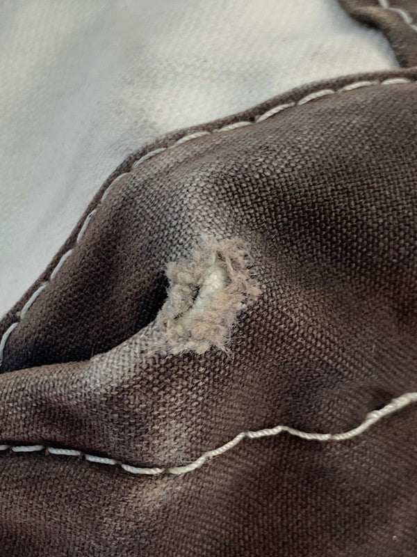 【現状渡し品】【メンズ/レディース】 L.L.Bean エルエルビーン BOAT AND TOTE90S USA製 ボート アンド トート トートバッグ 90年代 キャンバス カバン 188-250912-em-09-min カラー：ホワイト/ブラウン 万代Net店