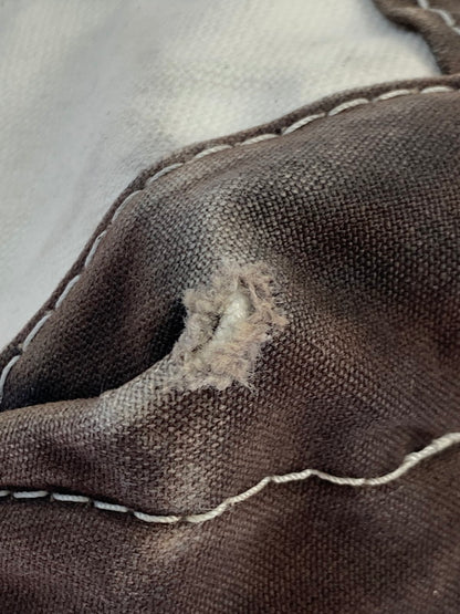 【現状渡し品】【メンズ/レディース】 L.L.Bean エルエルビーン BOAT AND TOTE90S USA製 ボート アンド トート トートバッグ 90年代 キャンバス カバン 188-250912-em-09-min カラー：ホワイト/ブラウン 万代Net店