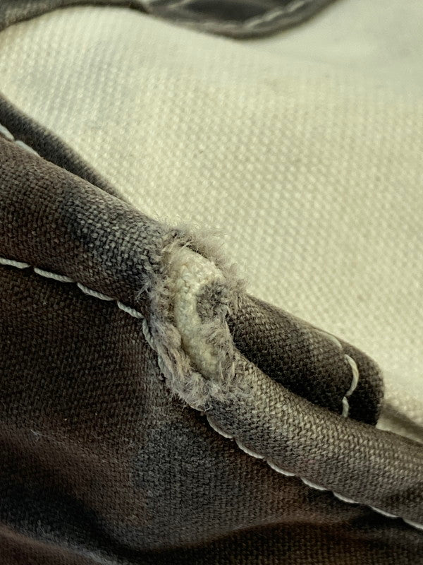 【現状渡し品】【メンズ/レディース】 L.L.Bean エルエルビーン BOAT AND TOTE90S USA製 ボート アンド トート トートバッグ 90年代 キャンバス カバン 188-250912-em-09-min カラー：ホワイト/ブラウン 万代Net店