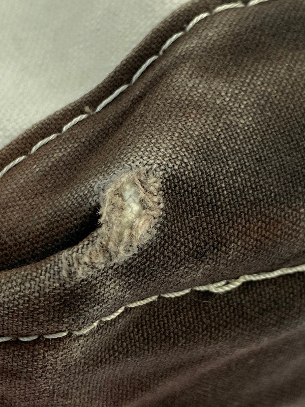 【現状渡し品】【メンズ/レディース】 L.L.Bean エルエルビーン BOAT AND TOTE90S USA製 ボート アンド トート トートバッグ 90年代 キャンバス カバン 188-250912-em-09-min カラー：ホワイト/ブラウン 万代Net店