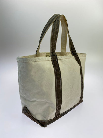 【現状渡し品】【メンズ/レディース】 L.L.Bean エルエルビーン BOAT AND TOTE90S USA製 ボート アンド トート トートバッグ 90年代 キャンバス カバン 188-250912-em-09-min カラー：ホワイト/ブラウン 万代Net店