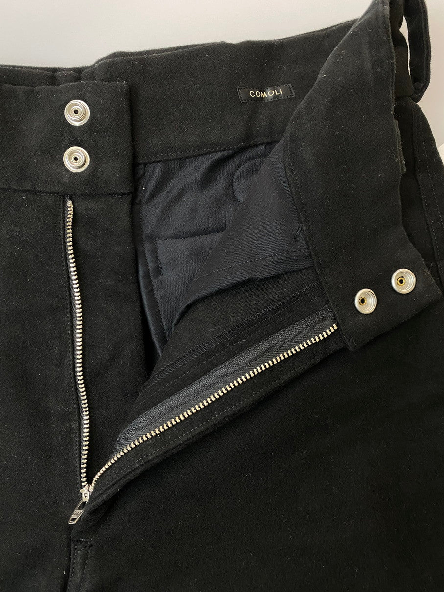 【中古品】【メンズ】 COMOLI コモリ 24年秋冬 モールスキンライダー パンツ A03-03009 ボトムス 151-250909-jt-08-min サイズ：2 カラー：ブラック 万代Net店