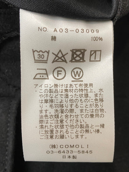 【中古品】【メンズ】 COMOLI コモリ 24年秋冬 モールスキンライダー パンツ A03-03009 ボトムス 151-250909-jt-08-min サイズ：2 カラー：ブラック 万代Net店