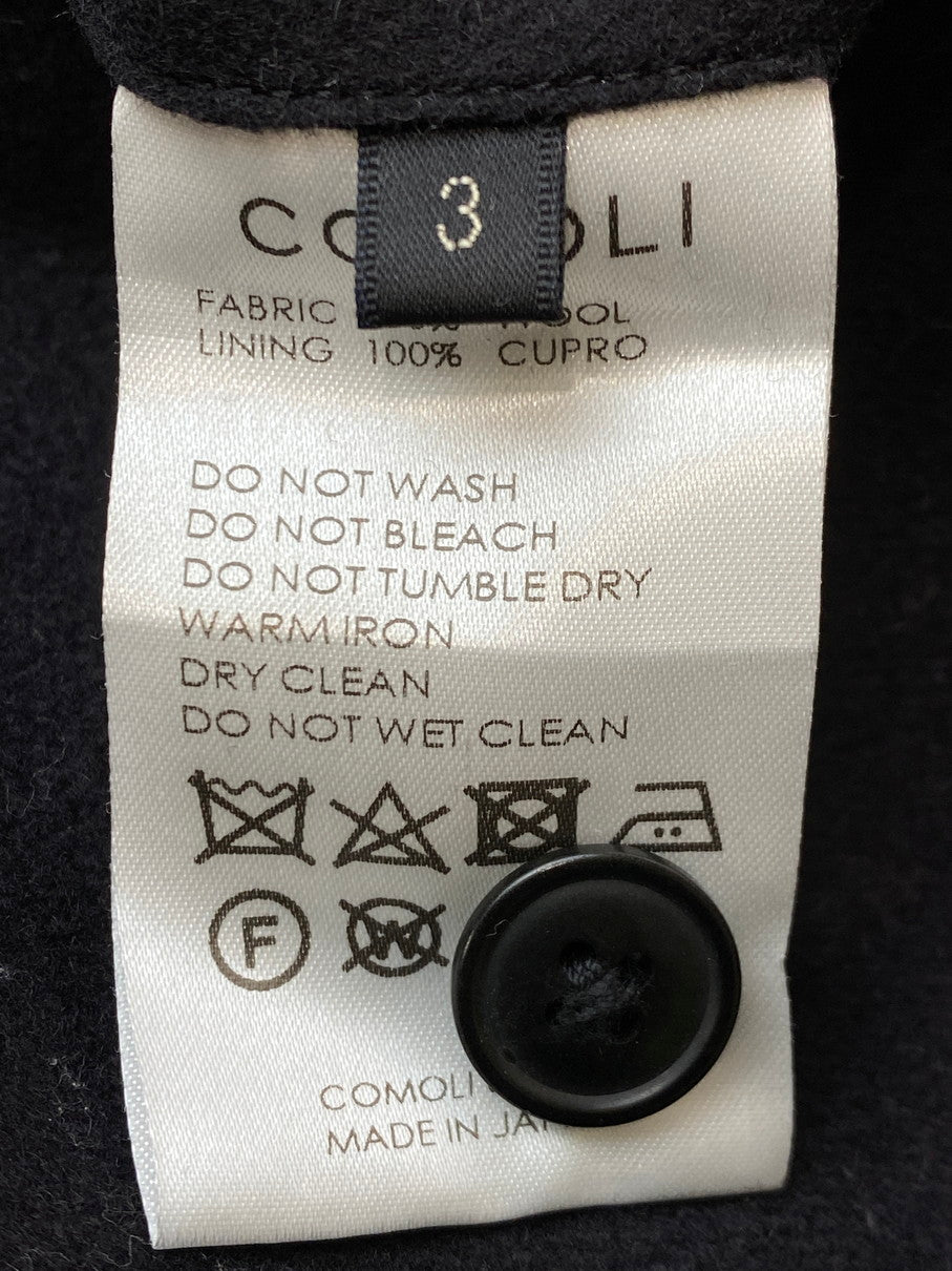 【中古品】【メンズ】 COMOLI コモリ ライトメルトン パイプドステム パンツ A03-03019 ボトムス 151-250909-jt-09-min サイズ：3 カラー：ブラック 万代Net店