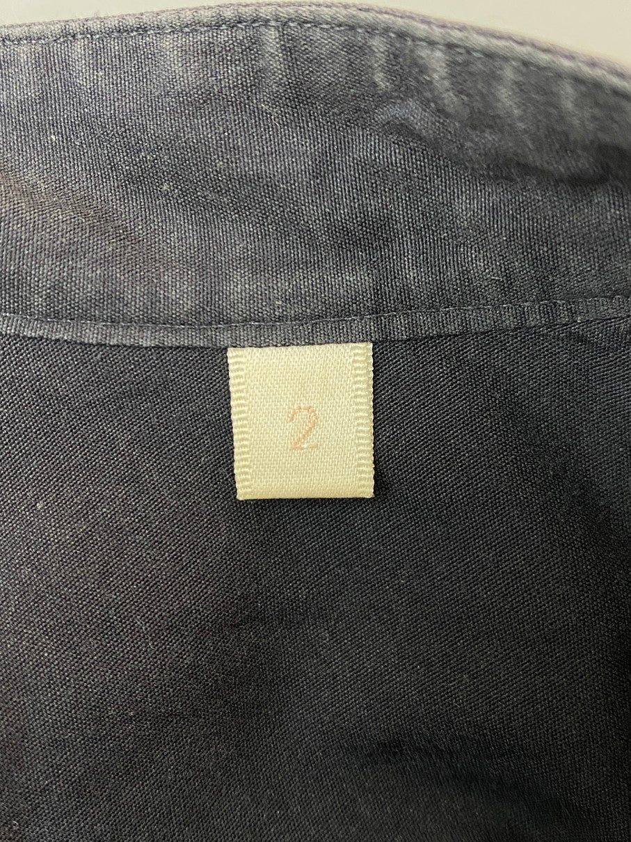 【中古品】【メンズ】 COMOLI コモリ 21SS BAND COLLAR SHIRT T01-02002 21年春夏 バンド カラー シャツ トップス 140-250909-jt-02-min サイズ：2 カラー：ダークグレー 万代Net店