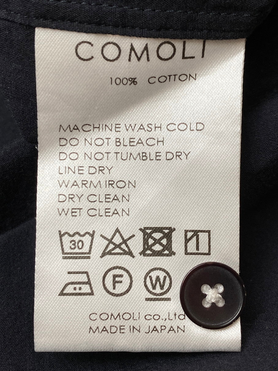 【中古品】【メンズ】 COMOLI コモリ 21SS BAND COLLAR SHIRT T01-02002 21年春夏 バンド カラー シャツ トップス 140-250909-jt-02-min サイズ：2 カラー：ダークグレー 万代Net店