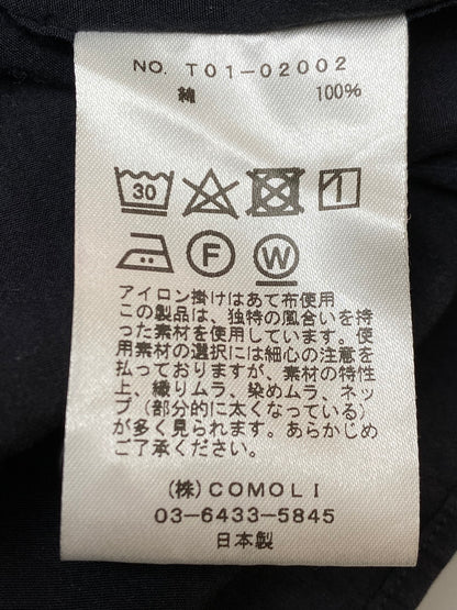 【中古品】【メンズ】 COMOLI コモリ 21SS BAND COLLAR SHIRT T01-02002 21年春夏 バンド カラー シャツ トップス 140-250909-jt-02-min サイズ：2 カラー：ダークグレー 万代Net店