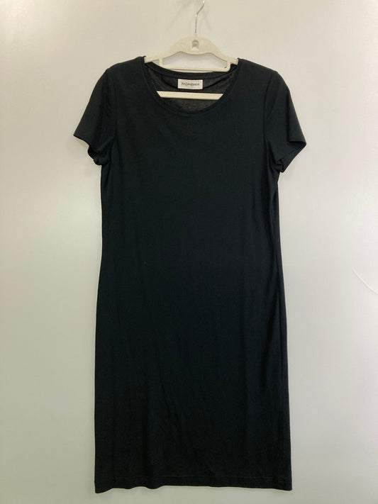 【中古品】【レディース】 YVES SAINT LAURENT イヴ・サンローラン SS SHORT DRESS BLACK SMGO-391 半袖 レディース ショート ドレス ワンピース スカート 170-250922-em-23-min サイズ：M カラー：ブラック 万代Net店