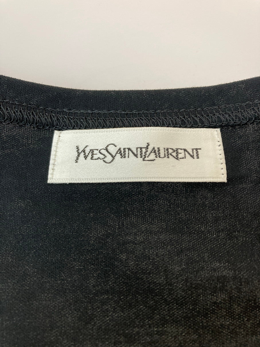 【中古品】【レディース】 YVES SAINT LAURENT イヴ・サンローラン SS SHORT DRESS BLACK SMGO-391 半袖 レディース ショート ドレス ワンピース スカート 170-250922-em-23-min サイズ：M カラー：ブラック 万代Net店