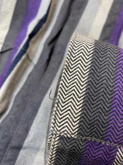 【中古品】【メンズ】 BURTON バートン HOOD JACKET フードジャケット アウター 144-250909-jt-13-min サイズ：L カラー：PURPLE GRAY WHITE 万代Net店