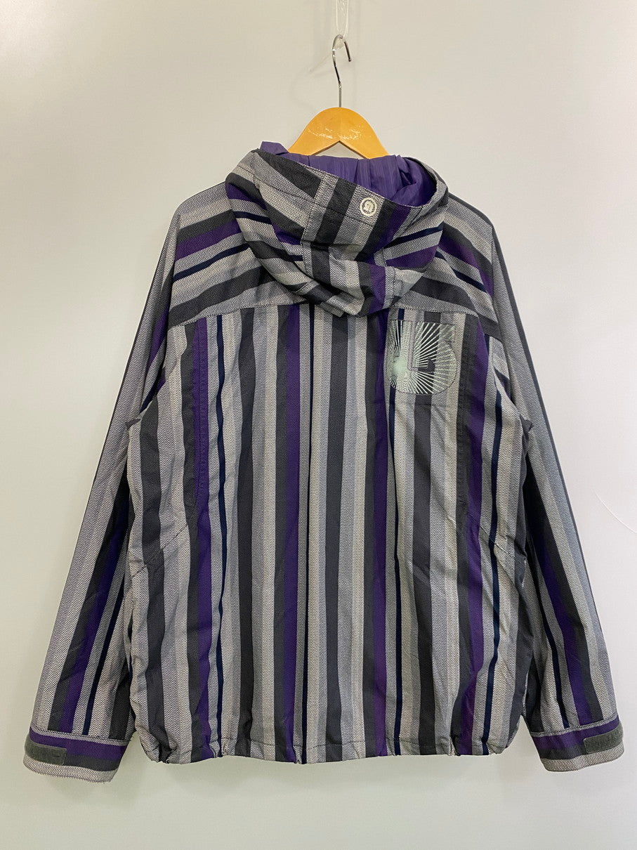 【中古品】【メンズ】 BURTON バートン HOOD JACKET フードジャケット アウター 144-250909-jt-13-min サイズ：L カラー：PURPLE GRAY WHITE 万代Net店