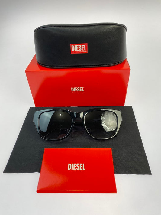 【中古品】【メンズ】 DIESEL ディーゼル SQUARE SUNGLASSES DL2005 スクエア サングラス アイウェア アクセサリー 203-250909-kk-17-min サイズ：56ロ19-145 カラー：ブラック 万代Net店