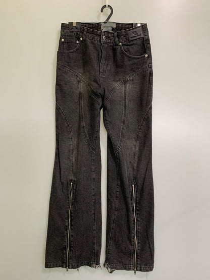 【現状渡し品】【メンズ】 ARGUECULTURE PANT アーギューカルチャー FLARE DENIM PANTS フレアデニムパンツ ボトムス ジーンズ 153-250910-kk-33-min サイズ：M カラー：ブラック 万代Net店