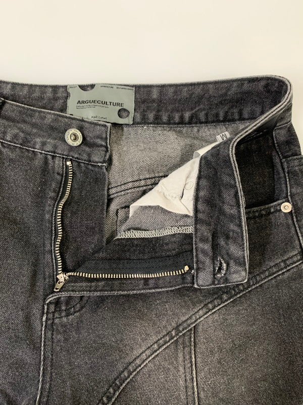 【現状渡し品】【メンズ】 ARGUECULTURE PANT アーギューカルチャー FLARE DENIM PANTS フレアデニムパンツ ボトムス ジーンズ 153-250910-kk-33-min サイズ：M カラー：ブラック 万代Net店