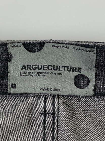 【現状渡し品】【メンズ】 ARGUECULTURE PANT アーギューカルチャー FLARE DENIM PANTS フレアデニムパンツ ボトムス ジーンズ 153-250910-kk-33-min サイズ：M カラー：ブラック 万代Net店