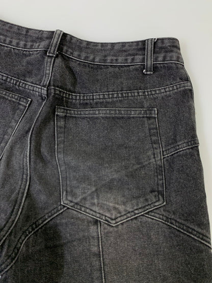 【現状渡し品】【メンズ】 ARGUECULTURE PANT アーギューカルチャー FLARE DENIM PANTS フレアデニムパンツ ボトムス ジーンズ 153-250910-kk-33-min サイズ：M カラー：ブラック 万代Net店