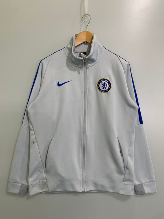 【中古品】【メンズ】 NIKE ナイキ CHELSEA FC TRACK JACKET チェルシー FC トラックジャケット ライトアウター ジャージ 146-250910-kk-40-min サイズ：L カラー：グレー 万代Net店