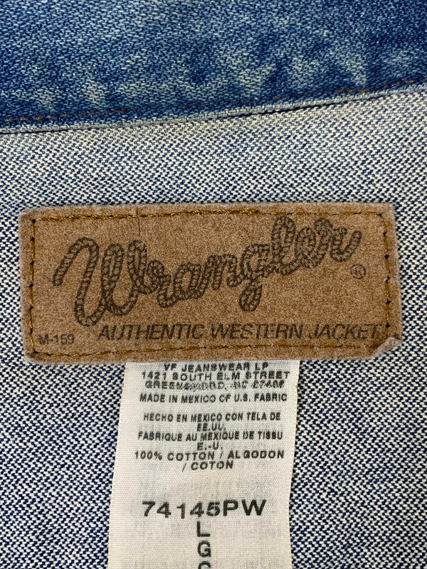 【中古品】【メンズ】 Wrangler ラングラー 74145PW DENIM JACKET デニムジャケット アウター 146-251122-AS-13-min サイズ：L カラー：インディゴ 万代Net店