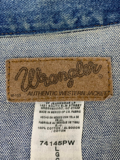 【中古品】【メンズ】 Wrangler ラングラー 74145PW DENIM JACKET デニムジャケット アウター 146-251122-AS-13-min サイズ：L カラー：インディゴ 万代Net店