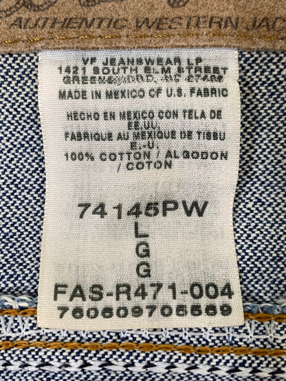 【中古品】【メンズ】 Wrangler ラングラー 74145PW DENIM JACKET デニムジャケット アウター 146-251122-AS-13-min サイズ：L カラー：インディゴ 万代Net店