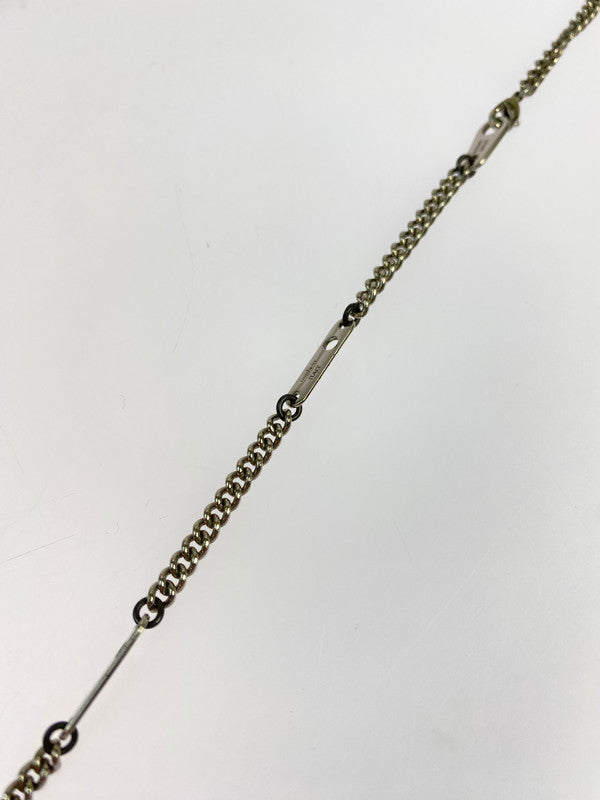 【中古品】【メンズ/レディース】 LOUIS VUITTON ルイ・ヴィトン モノグラム エクリプス コリエ プラーク ネックレス M63640 DI0129 アクセサリー 179-250917-yn-17-min カラー：シルバー/ブラック 万代Net店