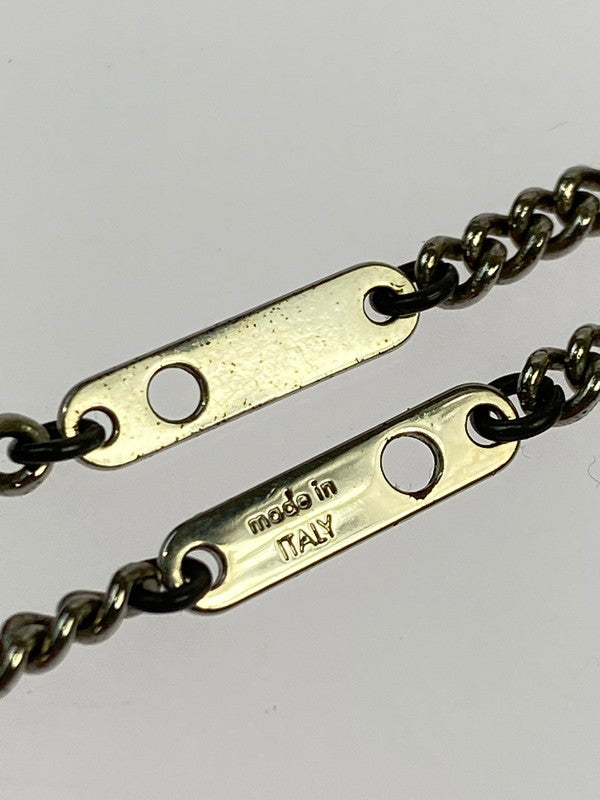 【中古品】【メンズ/レディース】 LOUIS VUITTON ルイ・ヴィトン モノグラム エクリプス コリエ プラーク ネックレス M63640 DI0129 アクセサリー 179-250917-yn-17-min カラー：シルバー/ブラック 万代Net店