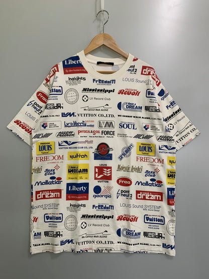 【中古品】【メンズ】 LOUIS VUITTON ルイ・ヴィトン VCCM09 19AW ALLOVER LOGOS PRINTED SS TEE ショートスリーブ 141-250911-AS-24-min サイズ：XL カラー：ホワイト 万代Net店