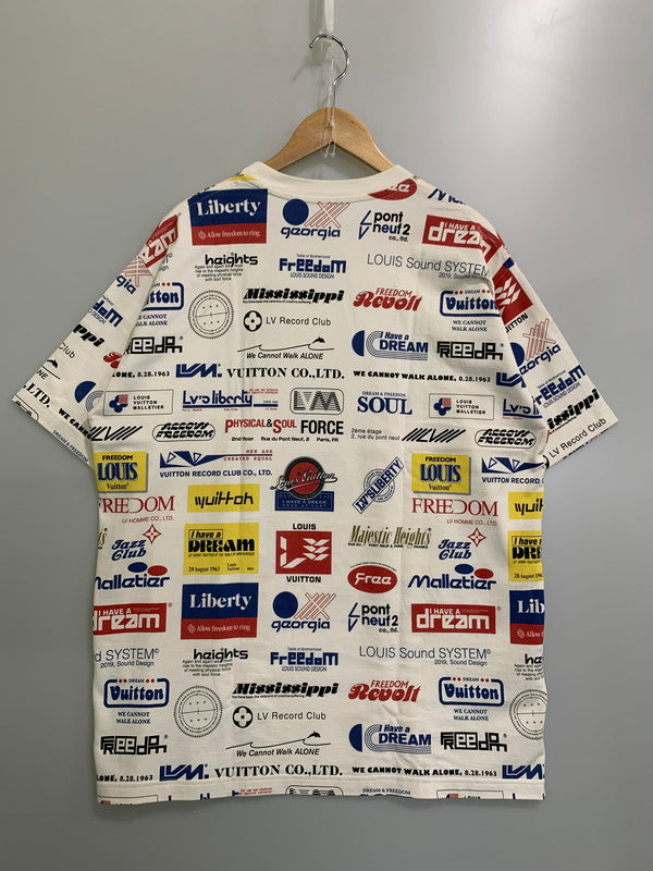 【中古品】【メンズ】 LOUIS VUITTON ルイ・ヴィトン VCCM09 19AW ALLOVER LOGOS PRINTED SS TEE ショートスリーブ 141-250911-AS-24-min サイズ：XL カラー：ホワイト 万代Net店