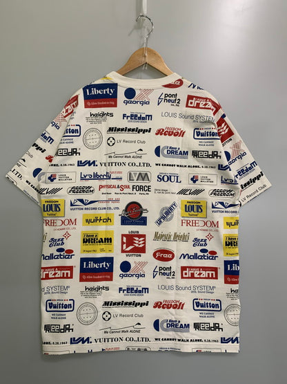 【中古品】【メンズ】 LOUIS VUITTON ルイ・ヴィトン VCCM09 19AW ALLOVER LOGOS PRINTED SS TEE ショートスリーブ 141-250911-AS-24-min サイズ：XL カラー：ホワイト 万代Net店