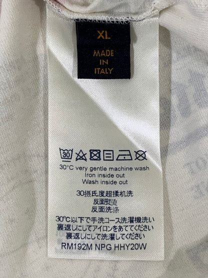 【中古品】【メンズ】 LOUIS VUITTON ルイ・ヴィトン VCCM09 19AW ALLOVER LOGOS PRINTED SS TEE ショートスリーブ 141-250911-AS-24-min サイズ：XL カラー：ホワイト 万代Net店