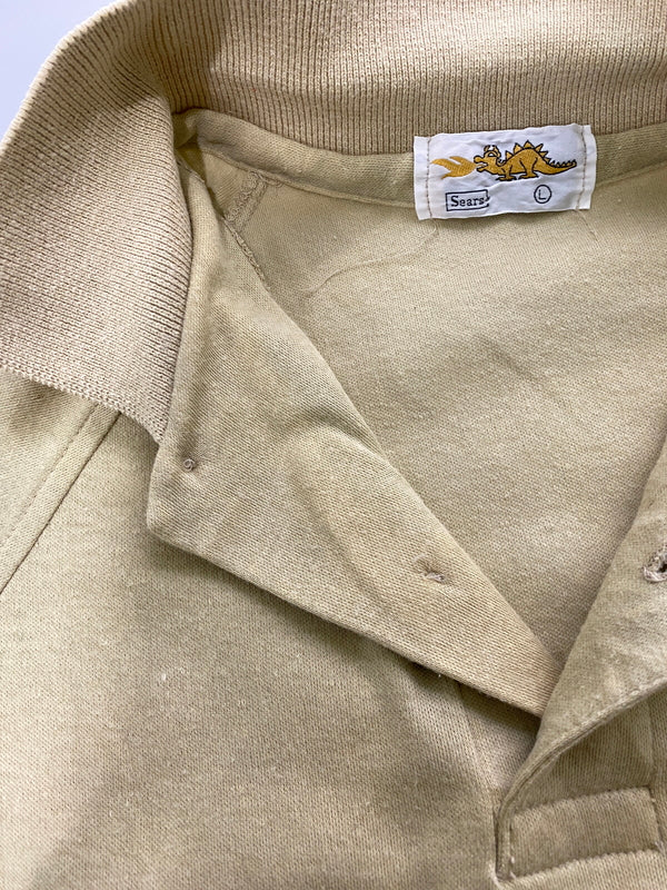 【中古品】【メンズ】 SEARS シアーズ 80'S BRAGGIN DRAGON POLO SHIRT ブラギン ドラゴン ポロシャツ 80年代 ヴィンテージ メンズ 半袖 刺繍 146-260717-em-43-min サイズ：Ｌ カラー：イエロー系 万代Net店