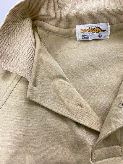 【中古品】【メンズ】 SEARS シアーズ 80'S BRAGGIN DRAGON POLO SHIRT ブラギン ドラゴン ポロシャツ 80年代 ヴィンテージ メンズ 半袖 刺繍 146-260717-em-43-min サイズ：Ｌ カラー：イエロー系 万代Net店