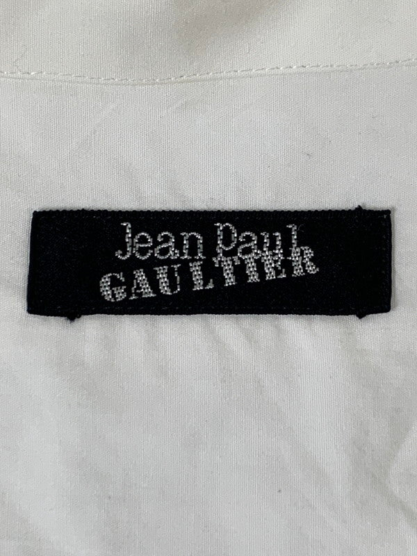 【中古品】【メンズ】 Jean Paul Gaultier ジャンポール・ゴルチェ 80~90's L/S HOOK SHIRT 80-90年代 ロングスリーブ フックシャツ 長袖 トップス 141-250910-kk-07-min サイズ：9 カラー：ホワイト 万代Net店