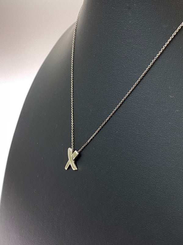 【中古品】【レディース】 TIFFANY&Co. ティファニー パロマピカソ キス クロス ネックレス SV925 シルバー925 レディース アクセサリー 182-250918-em-02-min カラー：シルバー 万代Net店
