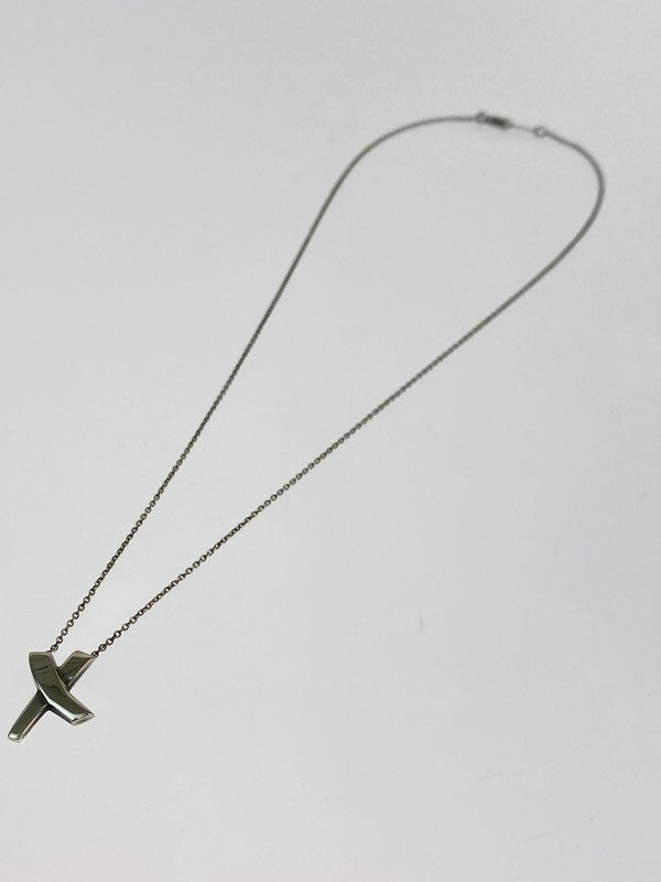 【中古品】【レディース】 TIFFANY&Co. ティファニー パロマピカソ キス クロス ネックレス SV925 シルバー925 レディース アクセサリー 182-250918-em-02-min カラー：シルバー 万代Net店