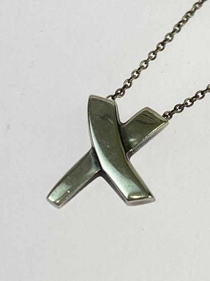 【中古品】【レディース】 TIFFANY&Co. ティファニー パロマピカソ キス クロス ネックレス SV925 シルバー925 レディース アクセサリー 182-250918-em-02-min カラー：シルバー 万代Net店