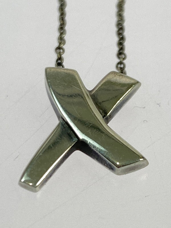 【中古品】【レディース】 TIFFANY&Co. ティファニー パロマピカソ キス クロス ネックレス SV925 シルバー925 レディース アクセサリー 182-250918-em-02-min カラー：シルバー 万代Net店