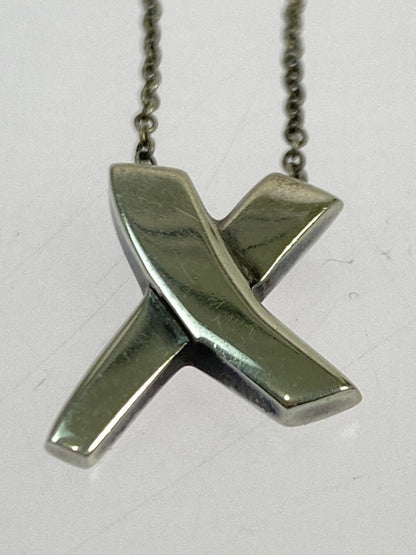【中古品】【レディース】 TIFFANY&Co. ティファニー パロマピカソ キス クロス ネックレス SV925 シルバー925 レディース アクセサリー 182-250918-em-02-min カラー：シルバー 万代Net店
