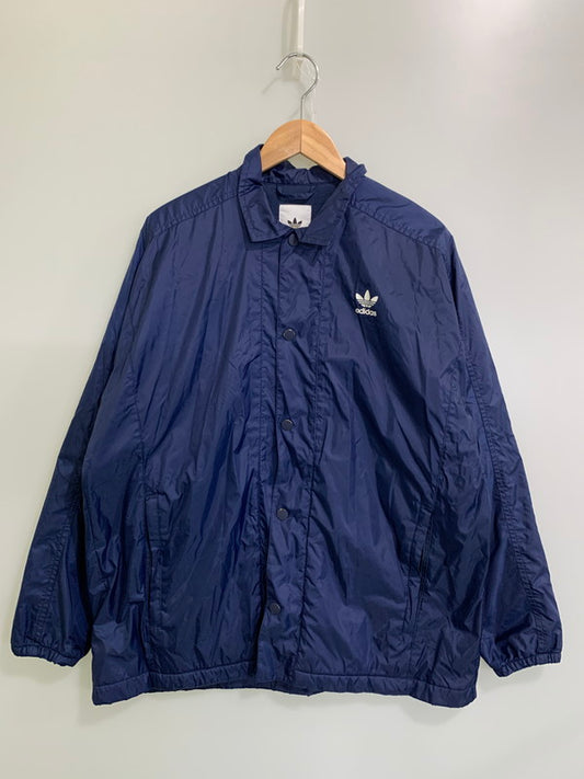 【中古品】【メンズ】 adidas アディダス WINTERIZED COACH JACKET DH5787 ウインターライズド コーチ ジャケット メンズ アウター ナイロン 148-250914-em-28-min サイズ：M カラー：ネイビー 万代Net店