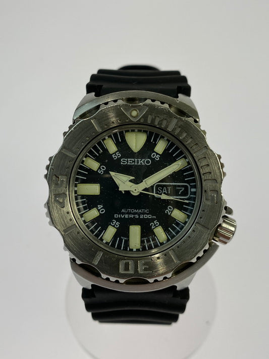 【中古品】【メンズ】 SEIKO セイコー BLACK MONSTER AUTOMATIC 7S26-0350 ブラックモンスター ダイバー メンズ 腕時計 ウォッチ ダイバーズウォッチ 197-250912-em-24-min カラー：シルバー 万代Net店