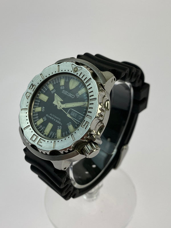 【中古品】【メンズ】 SEIKO セイコー BLACK MONSTER AUTOMATIC 7S26-0350 ブラックモンスター ダイバー メンズ 腕時計 ウォッチ ダイバーズウォッチ 197-250912-em-24-min カラー：シルバー 万代Net店