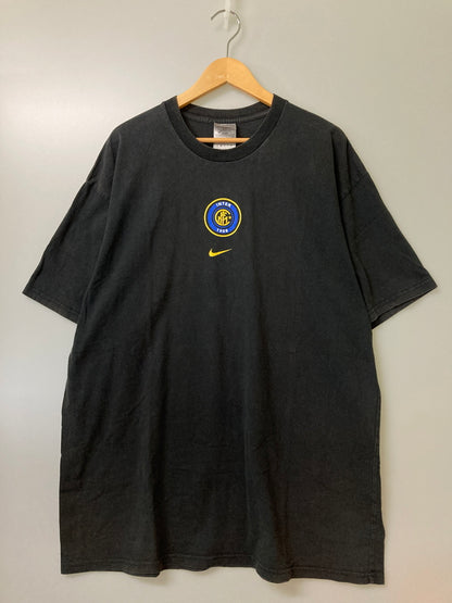 【中古品】【メンズ】 NIKE ナイキ 90~00S INTEL INTERNAZIONALE TEE セリエA インテルミラノ ロゴ Tシャツ メンズ トップス 146-251212-em-13-min サイズ：XL カラー：ブラック 万代Net店
