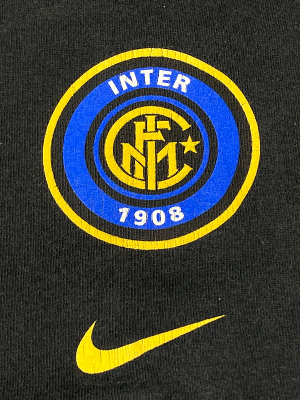【中古品】【メンズ】 NIKE ナイキ 90~00S INTEL INTERNAZIONALE TEE セリエA インテルミラノ ロゴ Tシャツ メンズ トップス 146-251212-em-13-min サイズ：XL カラー：ブラック 万代Net店