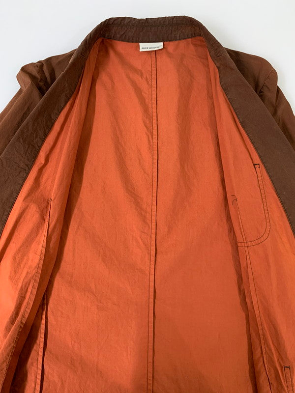 【現状渡し品】【メンズ】 DRIES VAN NOTEN ドリスヴァンノッテン 2B TAILORED JACKET 1157-343-0130 2B テーラードジャケット ライトアウター 141-250910-kk-08-min サイズ：46 カラー：ブラウン 万代Net店